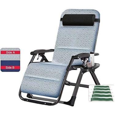 Imagem de Cadeiras de jardim Cadeira dobrável Cadeiras de acampamento Cadeira espreguiçadeira de pátio de gravidade zero Cadeira dobrável no jardim e ao ar livre Poltrona reclinável para jardim praia piscina