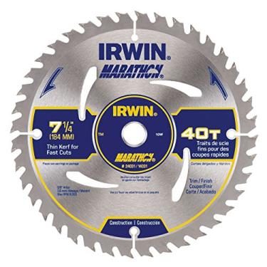Imagem de IRWIN Tools Marathon Lâmina de serra circular com fio de carboneto, 18 cm, 40T (14031)