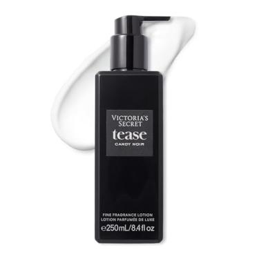Imagem de Victoria's Secret Loção perfumada Tease Candy Noir, notas de esmalte de framboesa, íris noturnas e tonka quente, loção corporal perfumada para mulheres (238 g)