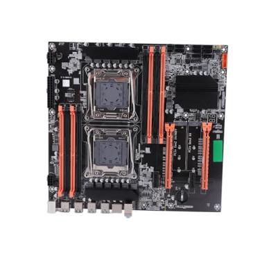 Imagem de Placa mãe X99 Dual Socket Desktop Placa-mãe DDR4 PCI-E SATA3.0 RJ45 NVME M.2 I/O PS/2 E5CPU ATX Gaming com placa de ferro e cabo PIN