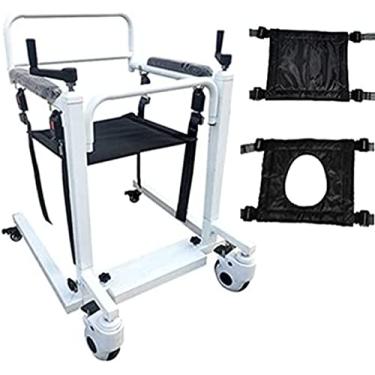 Imagem de Elevador de paciente portátil, cadeira de rodas de transporte de aço, elevador multifuncional de transferência de paciente de corpo inteiro para idosos com deficiência com assento acolchoado