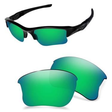 Imagem de AOZAN Lentes de reposição ANSI Z87.1 para óculos de sol Oakley Flak Jacket XLJ OO9009 - Verde Jade