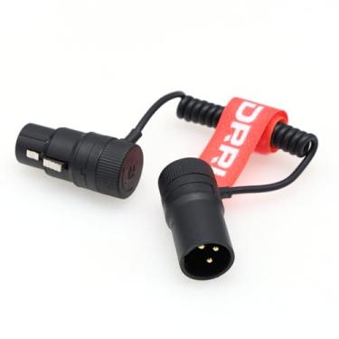 Imagem de DRRI Cabo de áudio para dispositivos de som 633, 688, 788T, 302, 552, Zaxcom, MKE 600 e Sony PWX-Z150 ângulo reto baixo perfil 3 pinos XLR macho para 3 pinos XLR fêmea colied