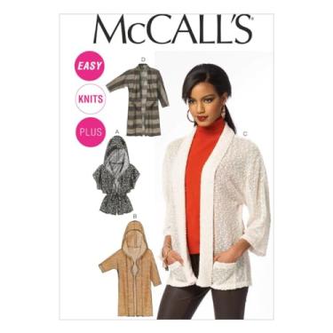 Imagem de (18W-20W-22W-24W) - McCall Pattern Company M6802 Misses'/Women's Cardigans Sewing Template, Size RR (18W-20W-22W-24W)