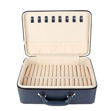 Imagem de Organizador de jóias caixa de jóias 30 slot pulseira de couro caixa de jóias com alça de transporte portátil caixa organizador de jóias. Estojo para joias Armazenamento para exibição de joias/90