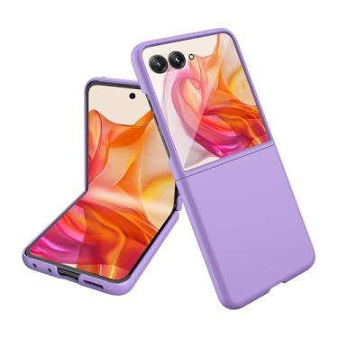 Imagem de COQUE Capa para Motorola Razr 50 Ultra, capa de telefone com toque agradável à pele, capa dobrável para Motorola Razr 50 Ultra 5G-Roxo