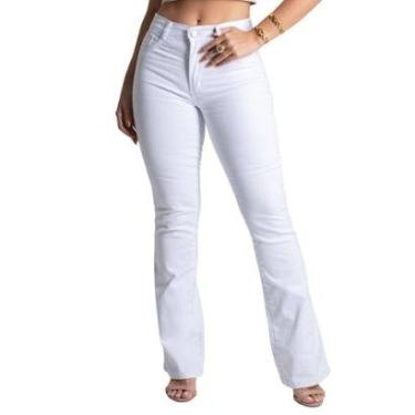 Imagem de Calça Sarja Sawary Boot Cut - 278079 - BRANCO 48-Feminino