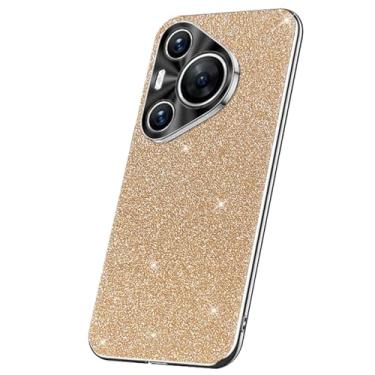 Imagem de LTLMYDAM Capa ultrafina para Huawei Pura 70 Ultra/70 Pro/70 Pro+/70, capa feminina brilhante com revestimento completo de lentes, dourado, 70