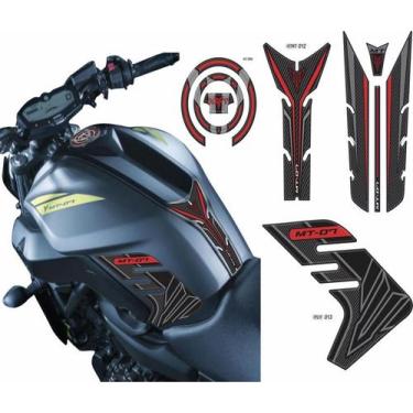 Imagem de Adesivo Protetor Lateral+Tankpad e Bocal Yamaha MT 07 Kit 12 - Resitan