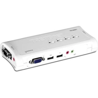 Imagem de Trendnet Chaveador Kvm (teclado+video+mouse) Usb Com 4 Portas, Com Áud