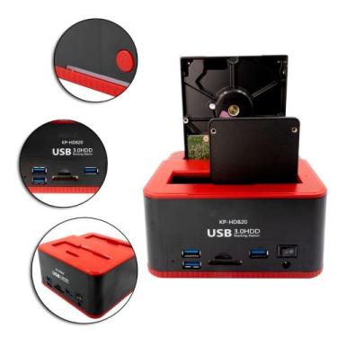 Imagem de Dockstation Vertical Para HDD de 2.5" e 3.5", Com Entrada Para USB e C