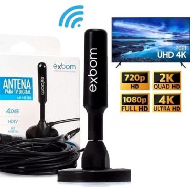 Imagem de Antena Interna Digital Cabo 4M Para TV 4K HDTV Portátil Resistente A Á