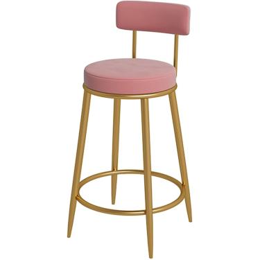 Imagem de Banquetas de bar Banquetas de balcão Banqueta de veludo, cadeiras de bar Cadeiras estofadas com destaque Pub Altura Home Bar Jantar Banquetas de cozinha Cadeiras - 350 lbs de capacidade, ros