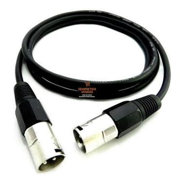 Imagem de Cabo de Áudio Blindado Canon XLR Macho XLR Macho 5 Metros - Sempretemv