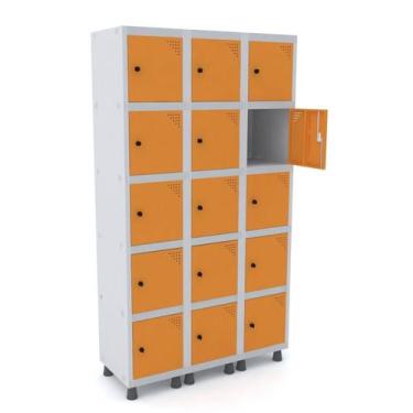 Imagem de Armário Guarda Volume Locker Roupeiro 15 Portas Aço GRP 503/15 - Pandi