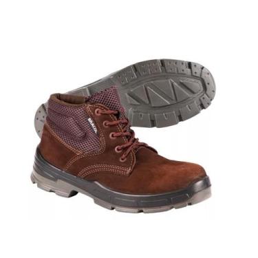 Imagem de Botina Bota Nobuck Segurança Bico Pvc P/ Eletricista Bracol, 42, MARRO