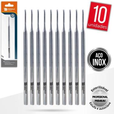 Imagem de Kit 10 Bisturi Goiva 206 Removedor Cutícula Unha Manicure Podologia Pr