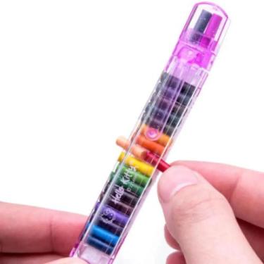 Imagem de Giz De Cera Troca Ponta 20 Cores Hello Kitty Leo E Leo - Sem Marca
