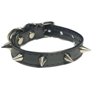 Imagem de Pulseira bracelete Couro Spike Espinho Moda Alternativa Dark Fashion G
