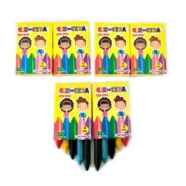 Imagem de 15 Giz De Cera Mini Com 5 Cores Coreles Kits Festas Atacado - CORELES 