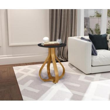 Imagem de Mesa Lateral Tampo MDF 45x62cm Inovare Nature/Preto - Rede Móveis