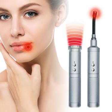 Imagem de Dispositivo de terapia de luz vermelha, atualiza o dispositivo de tratamento de afta, terapia de luz infravermelha para lábios, boca, nariz, orelha, joelho, pés, mãos, alívio da dor muscular e nervo