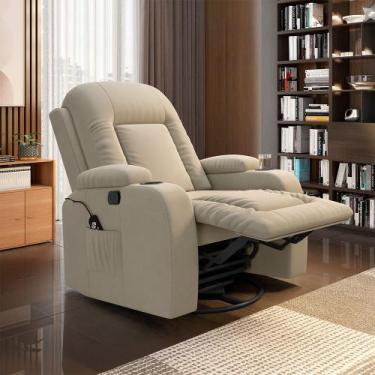 Imagem de Poltrona do Papai Reclinável Giratória e Balanço Sala de Cinema Crihs 