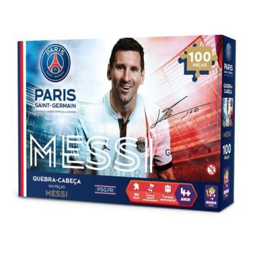 Imagem de Quebra Cabeça Colecionável PSG - Messi - 100 peças - TCS