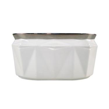 Imagem de Vaso de Cerâmica Floreiro Branco para Plantas Decoração 11cm - Zona Li