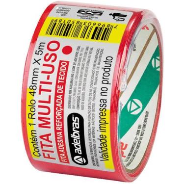 Imagem de Fita Silver Tape Adelbras 48MMX05M Vermelha - 3m, Prata, 45mmx5m