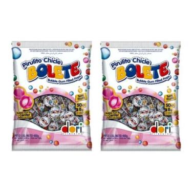Imagem de Kit Pirulito Bolete Chicle Pacote 400g Com 2 unidades Dori