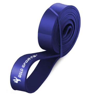 Imagem de Faixa Super Band Elástica Gold Sports Power - Forte, Único, Azul, Unis