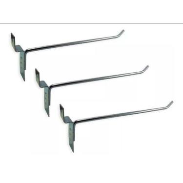 Imagem de 100 Ganchos Para Painel Canaletado 20 cm - FM, Zinco