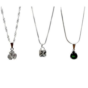 Imagem de Joias Folheadas A Prata Kit 10 Colares Para Revenda - Jady Joias