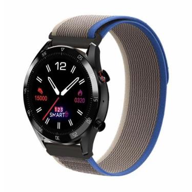 Imagem de Pulseira de Nylon Nova para Hit Wear PSW02PM - Cinza com Azul - 123Sma
