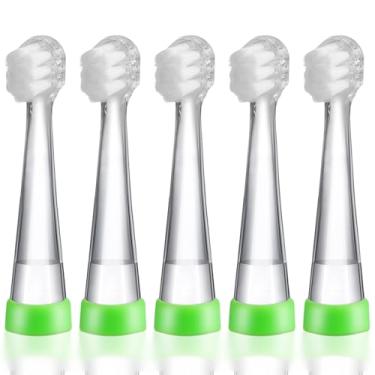 Imagem de KOPBTBOY Cabeças de escova de dentes para bebês compatíveis com escovas de dentes elétricas Papablic BabyHandy/Toddler Sonic, compatível com Brush-Baby BabySonic/Seago SG902/SG602, pacote com 5 (18 a