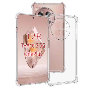 Imagem de USTIYA Capa para OnePlus 12R / 1+ Ace 3 capa transparente TPU quatro cantos transparente macia