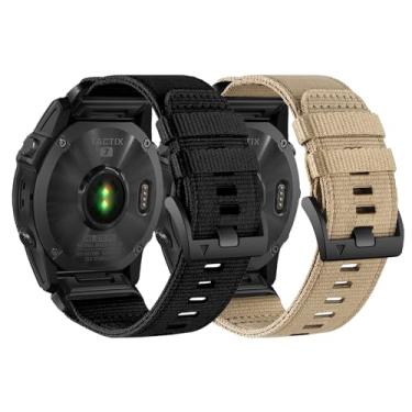 Imagem de AHXLL Pulseira de relógio de ajuste rápido de 26 mm compatível com Garmin Fenix 7X/ Fenix 6X/Fenix 5X/Enduro 2, pulseira esportiva de nylon resistente para Garmin Fenix 7X Pro Sapphire Solar/6X Pro/5X