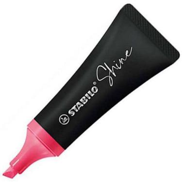 Imagem de Caneta Marca Texto Stabilo Neon Shine Rosa 76/56 2mm e 5mm