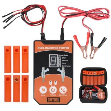 Imagem de CMTOOL Kit de ferramentas de limpeza e testador de injetor de combustível, 6 adaptadores de limpeza atualizados e 8 modos de pulso, ferramenta DIY, kit de limpeza de injetor de combustível para carro,