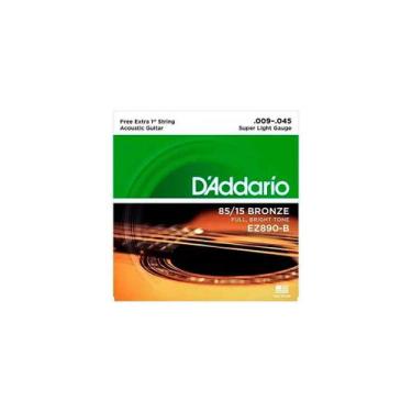 Imagem de Cordas Para Violão Aço D Addario Bronze 85/15 Ez890-b .009-.045 Com Co