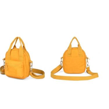 Imagem de Bolsa Bag Transversal Mini Moda Crinkle Feminina Fashion Acessorio Feminino Estilo Casual (Mostarda)