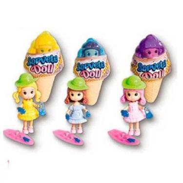 Imagem de Sorvete Doll Mini Boneca Sortida - Polibrinq KB007 - Store Doll