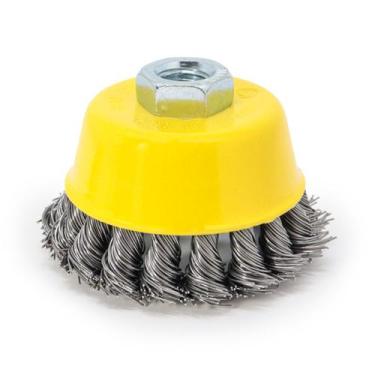 Imagem de Escova Conica Aço Carbono Copo M14 3"Torcido Esmerilhadeira - Tradesta