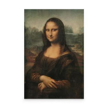 Imagem de Quadro Mona Lisa Decorativo Para Sala De Leonardo Da Vinci - Bimper