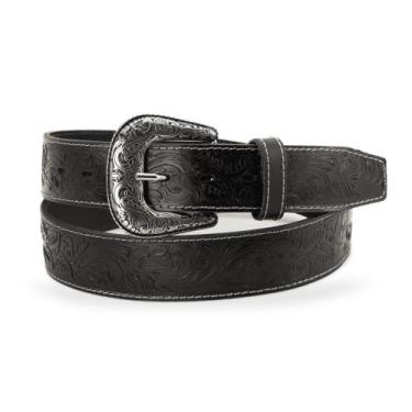 Imagem de Cinto Feminino De Couro Country Floral Com Fivela Removivel Estampa Fl