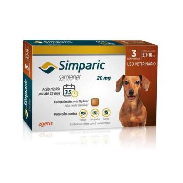 Imagem de Zoets Simparic Cães - 3 Comprimidos - ZOETIS