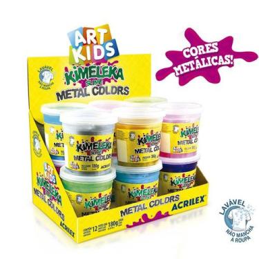 Imagem de Slime Kimeleka Metal Colors 180g 12 Unidade Acrilex Art Kids
