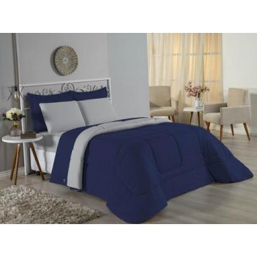 Imagem de Edredom Casal Queen Size Malha 100% Algodão - Davy Enxovais, MARINHO/C
