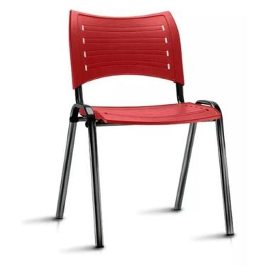 Imagem de Cadeira iso fixa desmontável para igrejas, recepção dvs vermelha - Sin